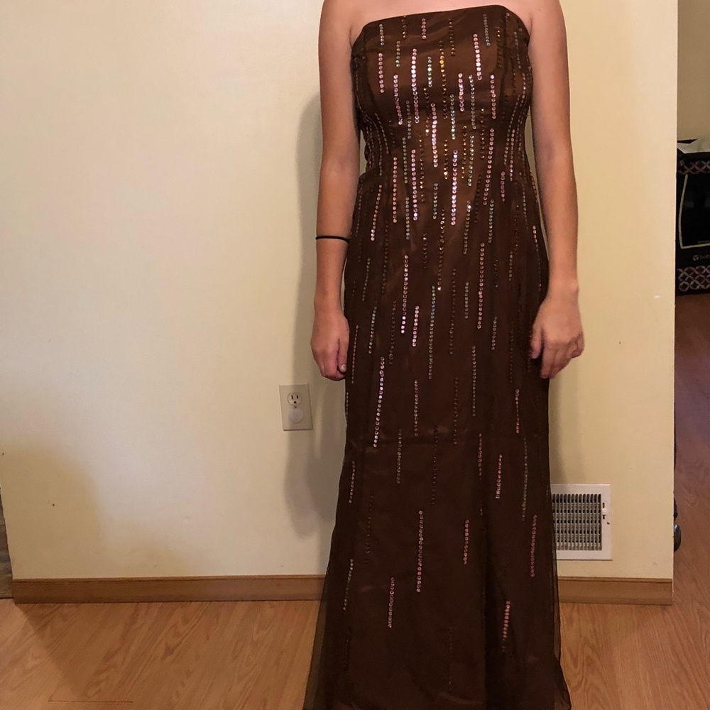 Chocolate color strapless